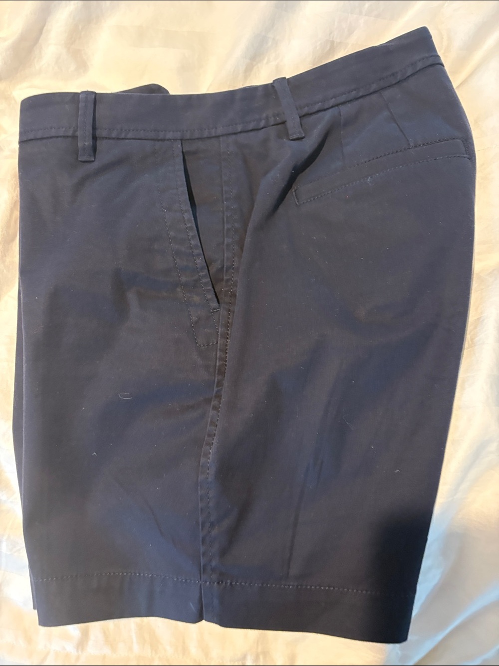 Talbots Navy Flat-Front Chino Shorts